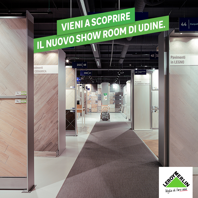 Venerdì 14 dicembre grande apertura nuovo show room Leroy Merlin al PRIMO PIANO – ZONA AZZURRA